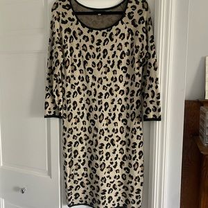 Cheetah sweater dress